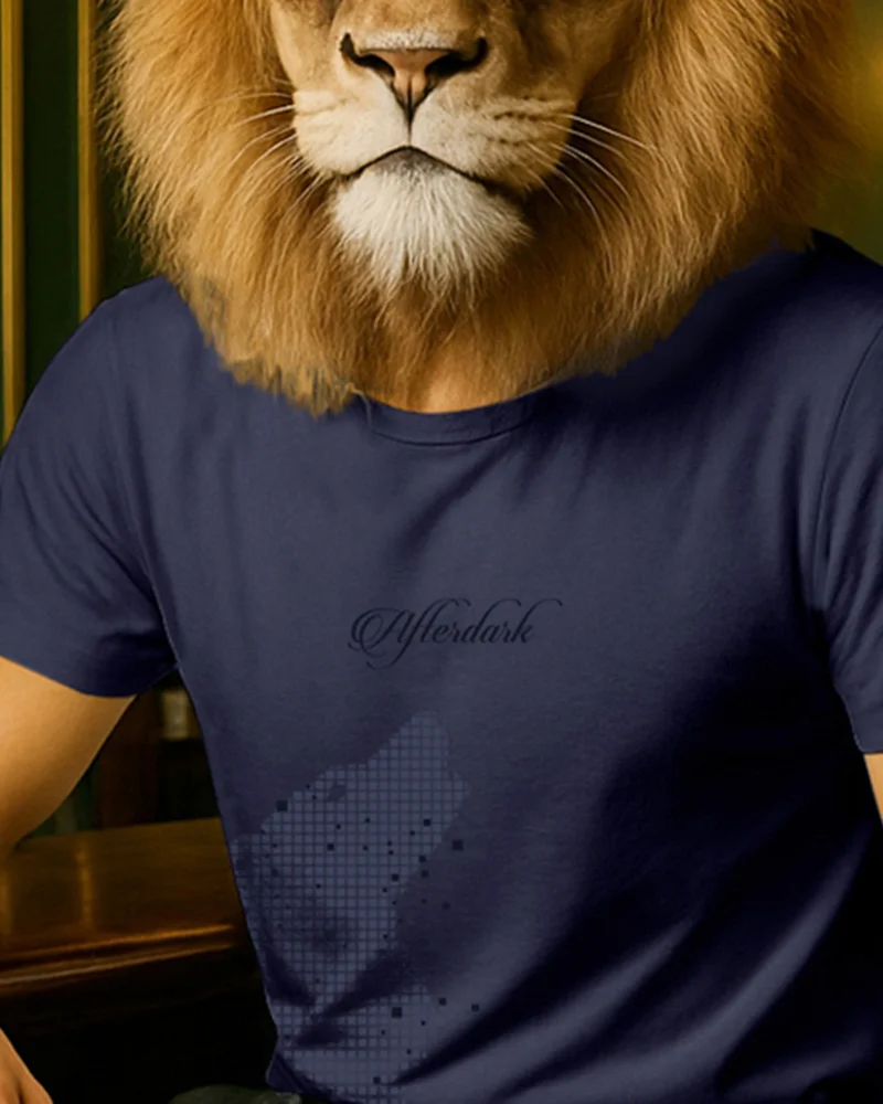 bewakoof Men's Inking Blue After Dark Graphic Printed T-shirt